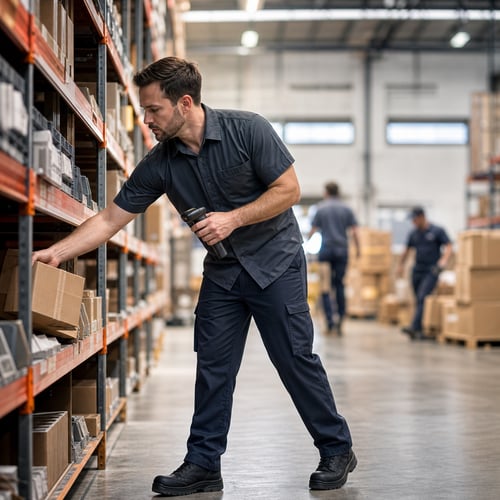 Warehouse Worker Picking Inventory
