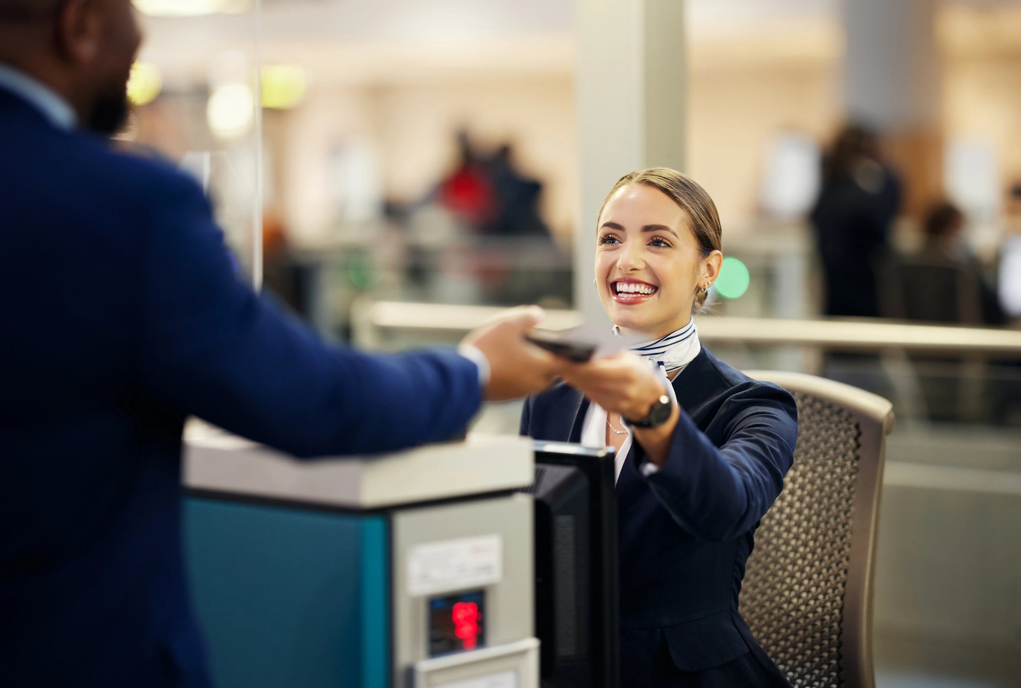 Airline Woman Working