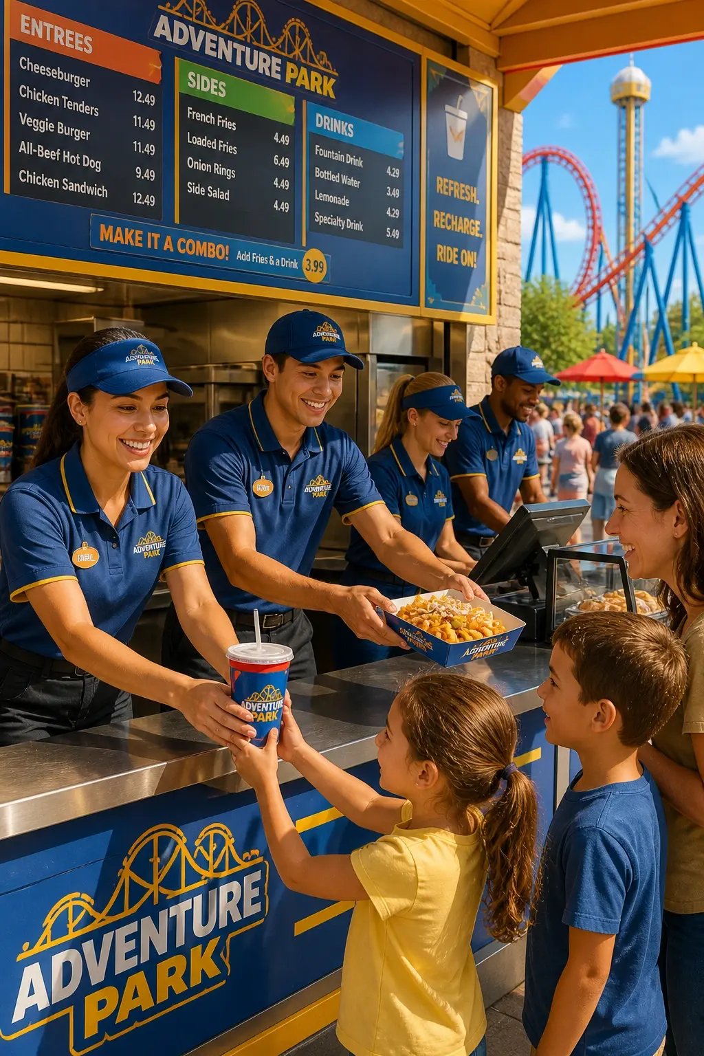 Getting help at the theme park