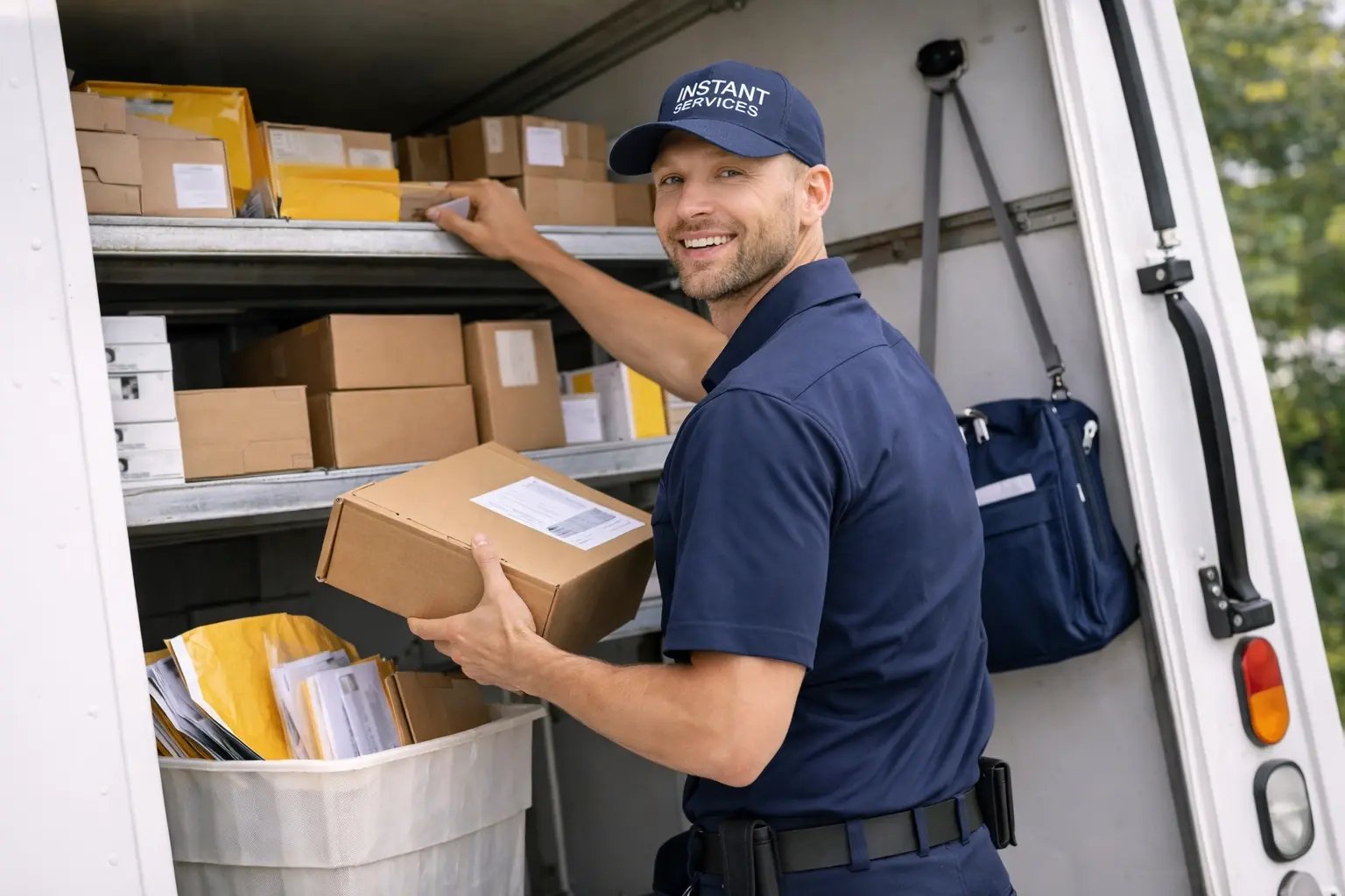 Mail Carrier at work Outdoors