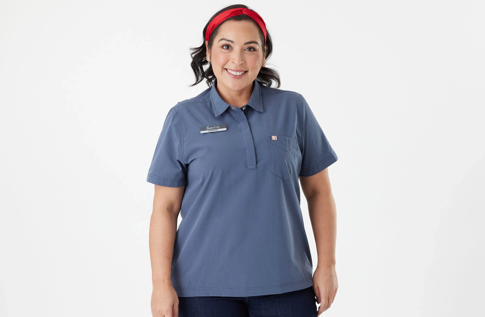 Model-Showcasing-Affinitys-Breathable-QSR-Uniform-Shirt-with-Innovative-Fabric