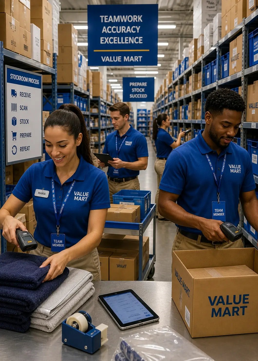 Retail associates on the clock