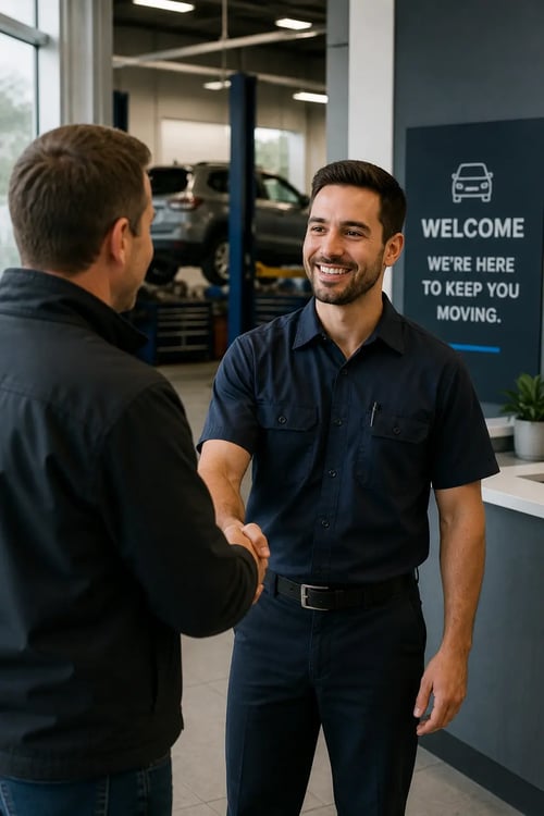 Welcome in to the automotive service store