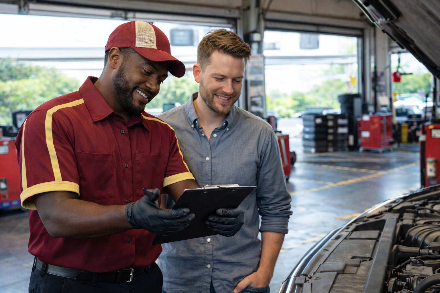 jiffy lube like storefront receiving help
