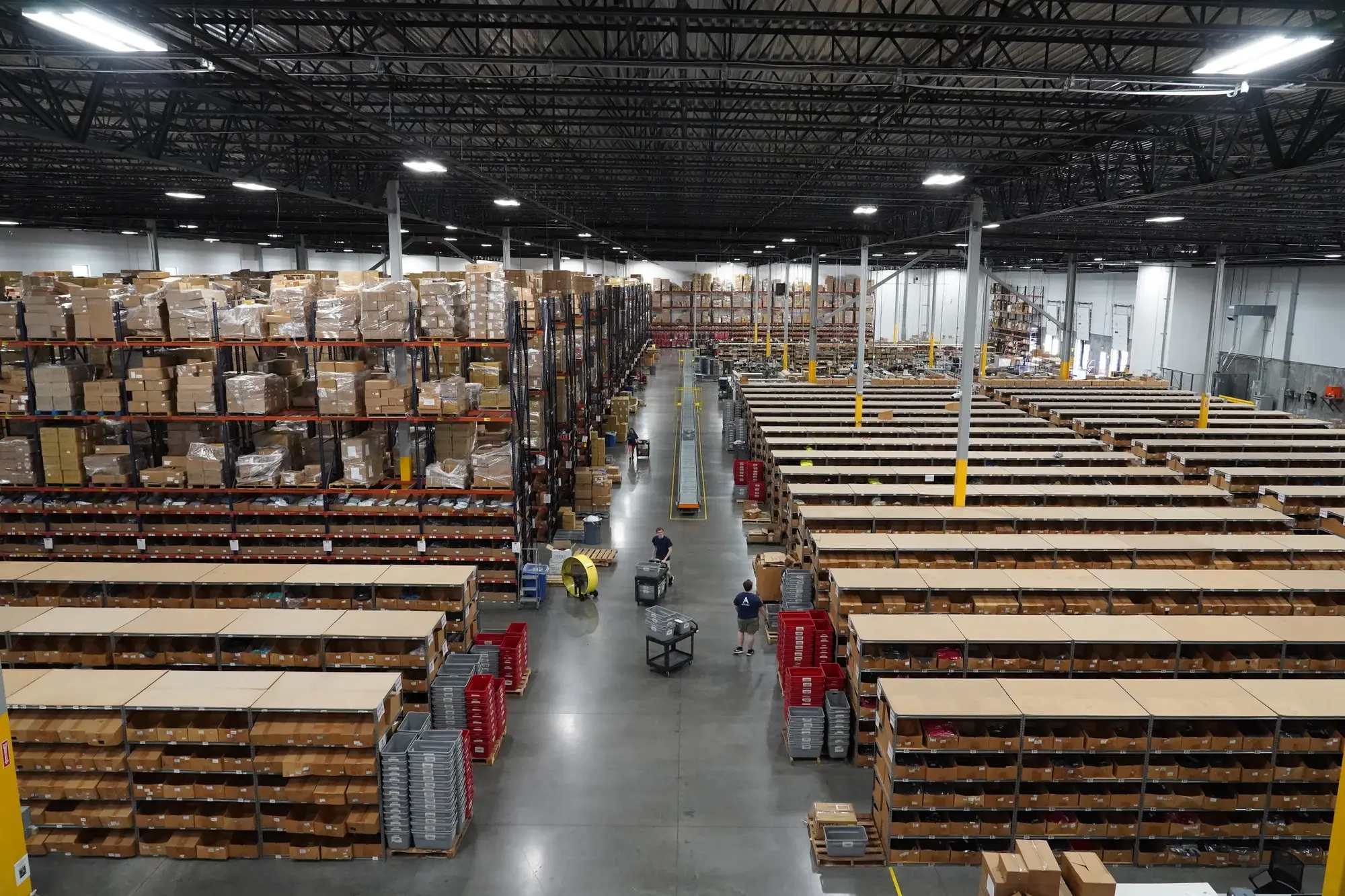 Overhead view of distribution center